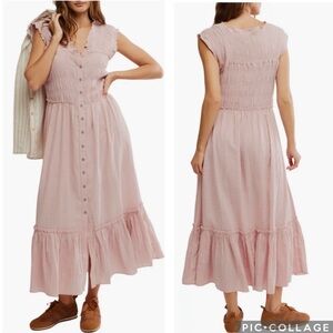 Free People Pink Midi Dress